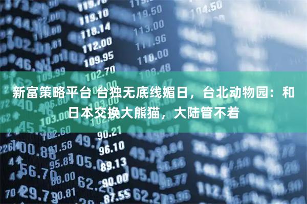新富策略平台 台独无底线媚日，台北动物园：和日本交换大熊猫，大陆管不着